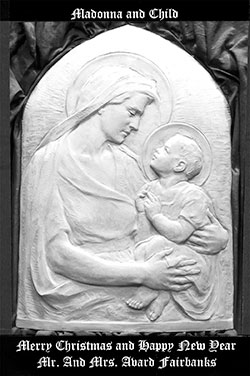Madonna and Child bas relief